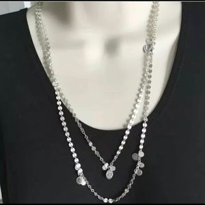 Silpada Sterling Silver ‘Confetti’ 42” Disc Necklace N2739